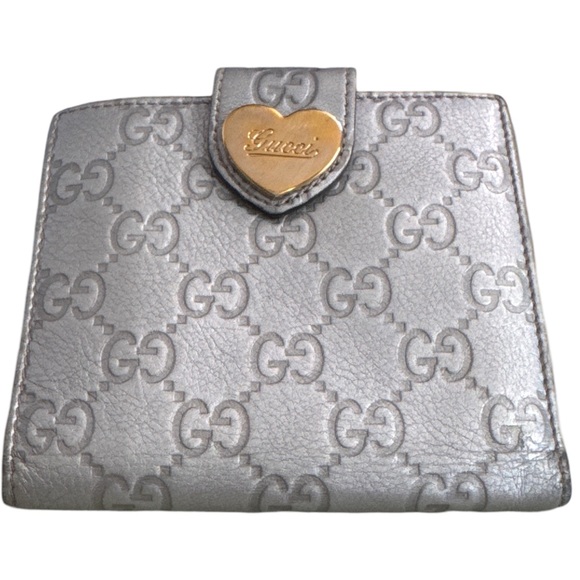 GUCCI Guccissima Heart French Flap Wallet - Picture 1 of 12